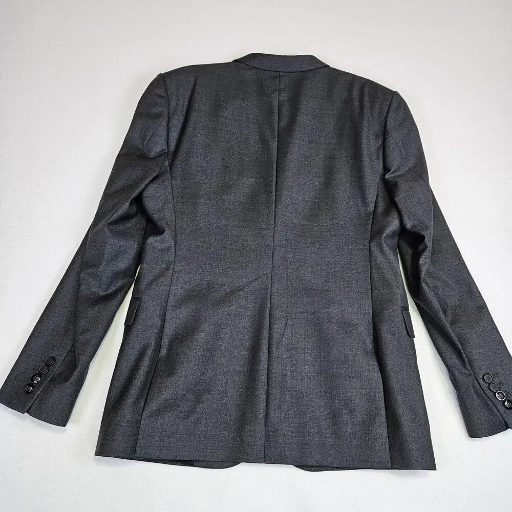 The Kooples Blazer Men US 40 EUR 50 Gray Peak Lapel Classic Fit Suit Jacket Wool